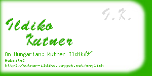 ildiko kutner business card